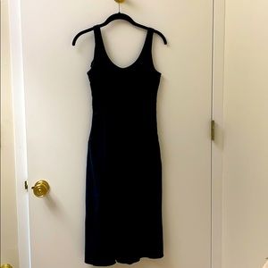 Anna Molinari Couture Black Linen Dress